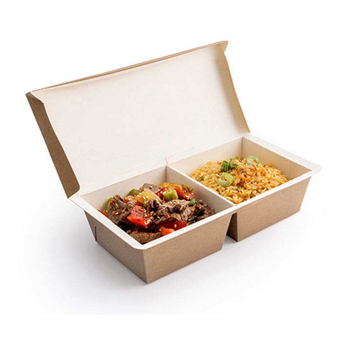 two compartments box clamshell from DisposablesInc.com. The best import service in China. Import your disposable items and products from us.